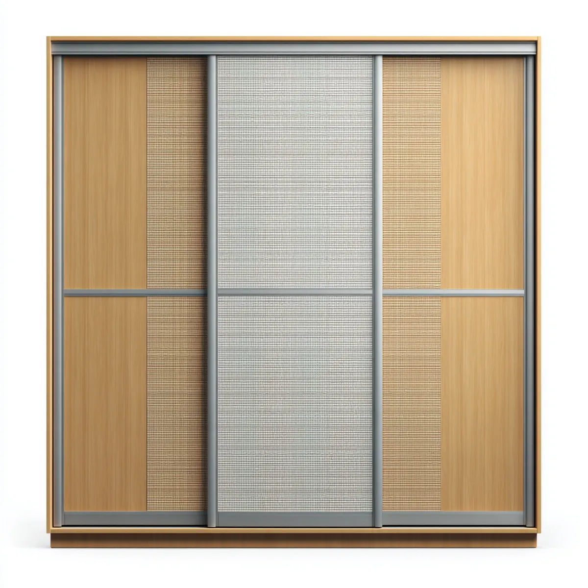 Armoire de chambre à 3 portes coulissantes chêne clair gris 180 x 60 x 200 cm panneaux de particules